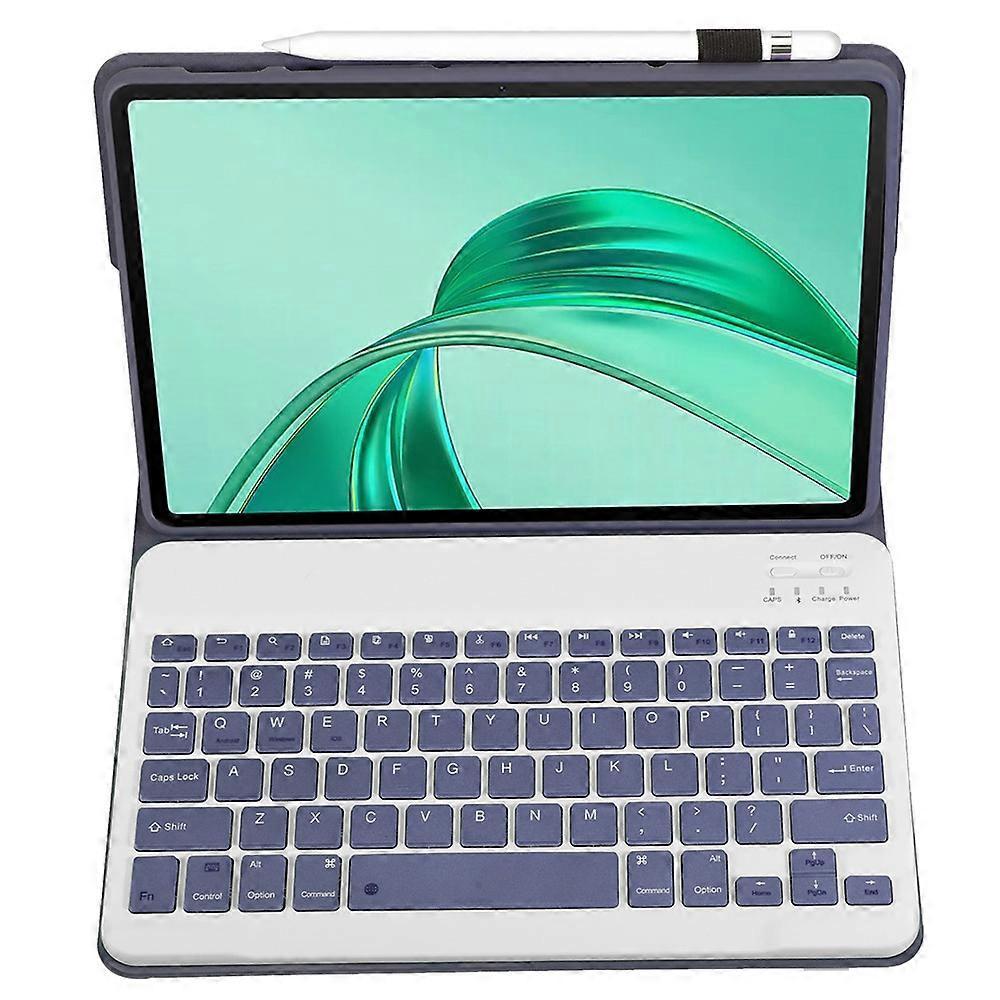 AH25 For Honor Pad X9 X8a Leather TPU Ultra Thin Tablet Cover with Bluetooth Keyboard - Purple