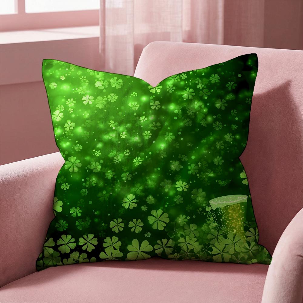 

Saint Patrick s Day Cushion Cover Multi-Scene Pillow Cover for Home & Car - Reversible, Soft & Durable for Daily Use 30cmx30cm