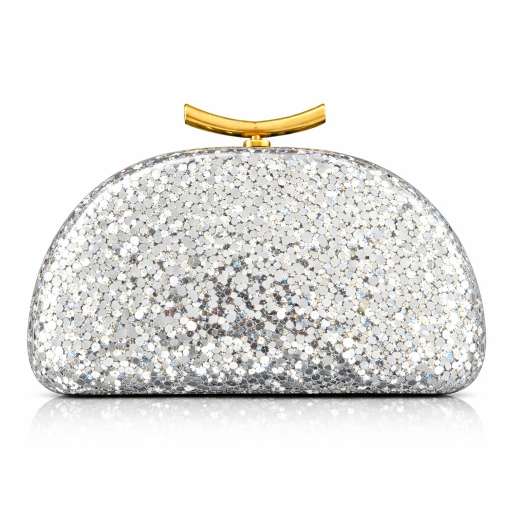 Sac bandoulière oblique pour femme, Sac acrylique forme coquillage spécial, Pochette de mode pour mariage et dîner