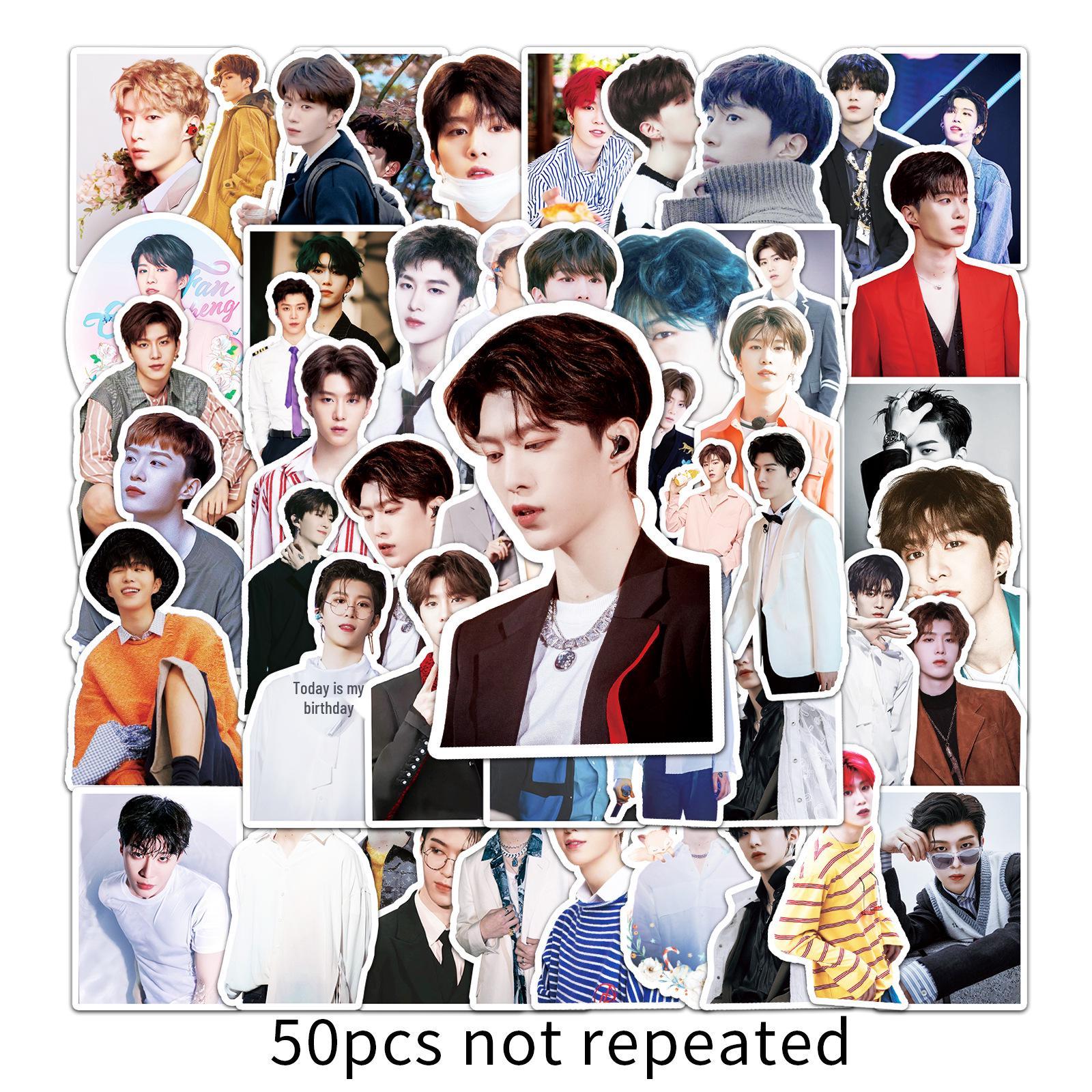 50pcs Fan Chengcheng Graffiti Stickers for Luggage, Laptop, Scooter, Car Decor