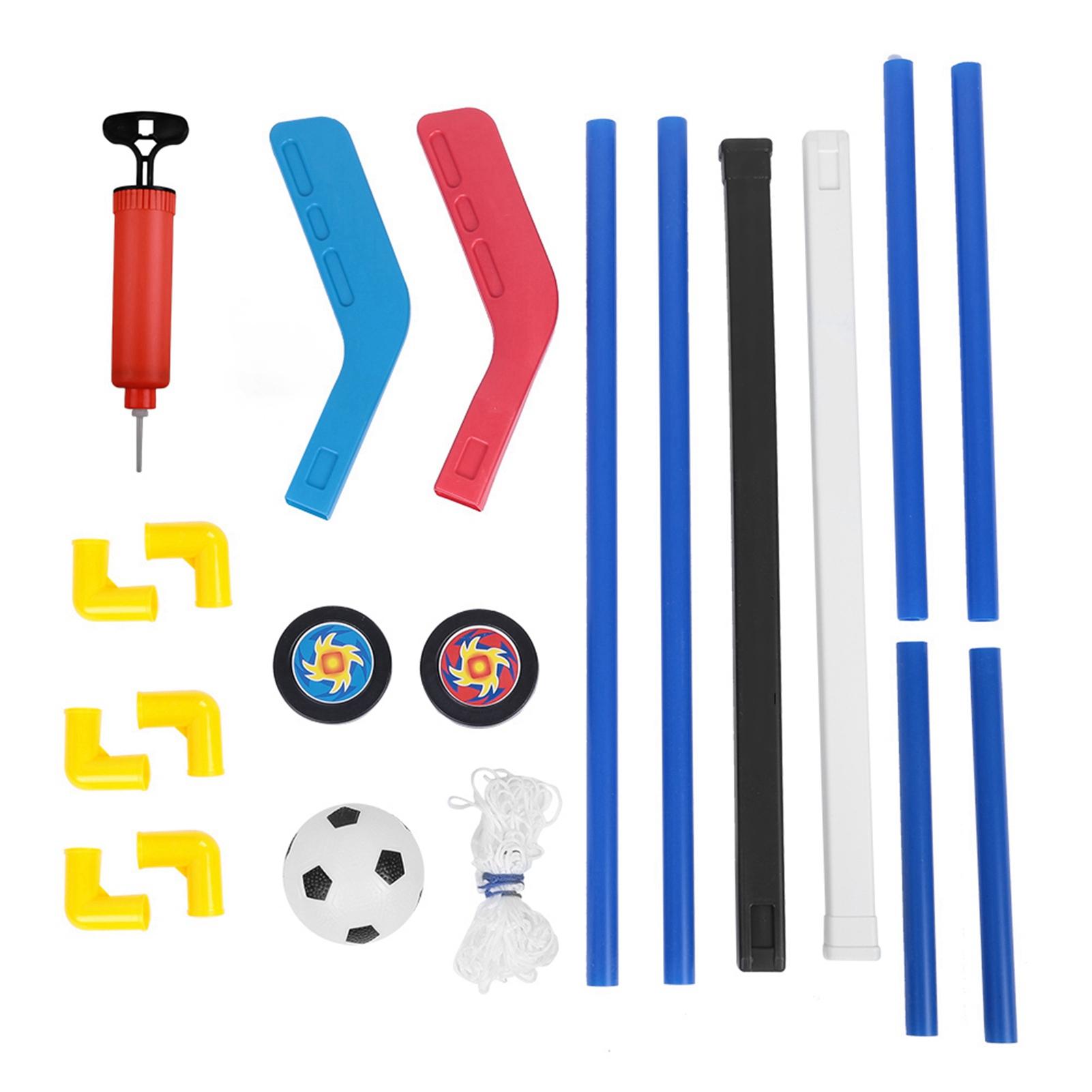 Kids Ice Hockey Goal, Children Sports Soccer Goal  s Pump Practice Game Toy Set
