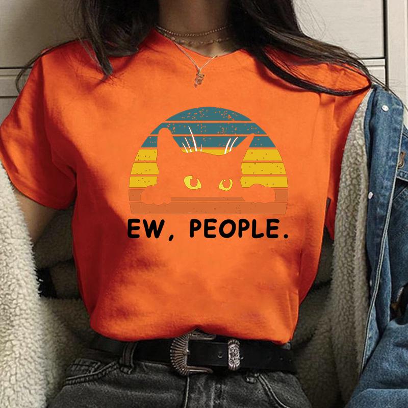 

Забавная футболка с принтом черного кота, женская персонализированная футболка с черным котом, летняя дышащая женская футболка, топы 4XL