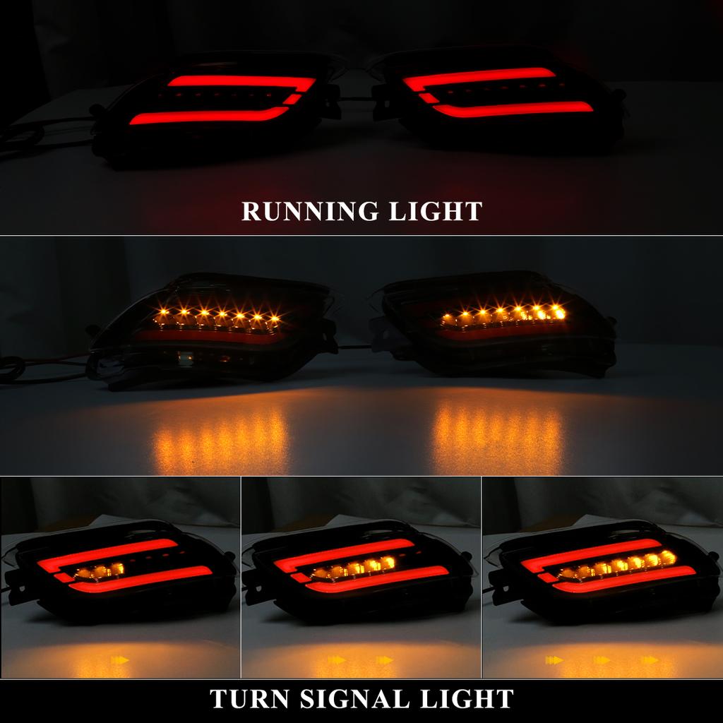 LED Rear Bumper Reflector Light For Toyota Vios 2008 2009 2010 2011 2012 2013 Start-up Animation Warning Turn Signal Lamps 12V