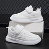 Boys' sports shoes 2025 spring new children's solid color white shoes middle and older children's students white casual shoes girl