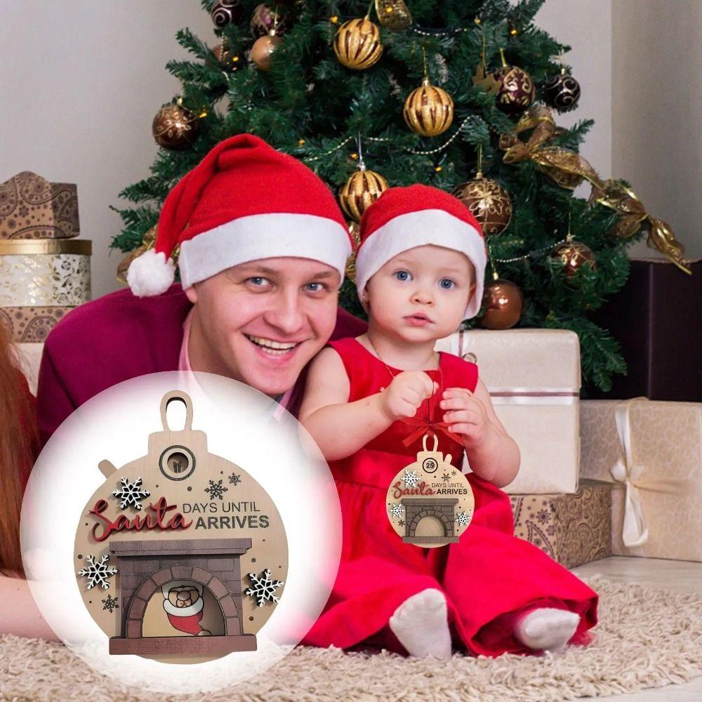 Handmade Santa Claus Christmas Countdown Santa Clause Wooden Christmas Calendar  New Year