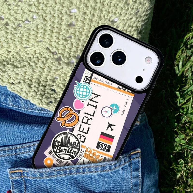 BOARDING PASS Phone Case Cover for IPhone 11 12 13 14 15 16e 17 Pro Max Coque for IPhone 17 Air