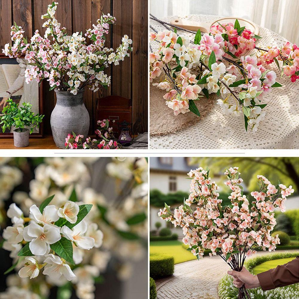 Elegant Simulation Malus Flowers Lifelike Fake Flowers  Home Office Decor