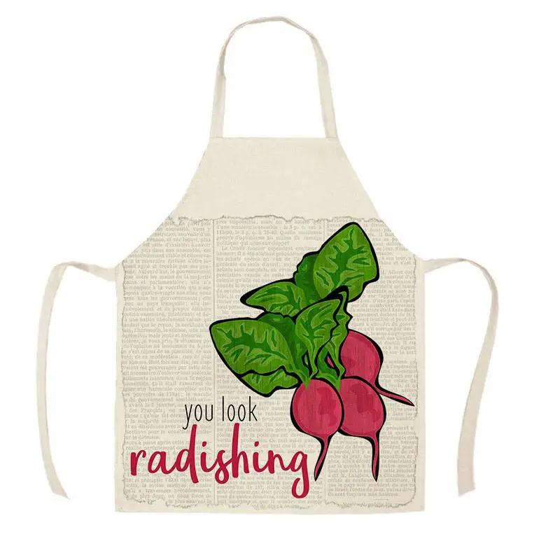 Citroen Fruitpatroon Slab Waterverf Kunst Keuken Schort Dames Huis koken Bakkerij Schoonmaak Linnen Chef Vlekbestendig Schort