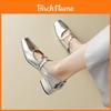 French Style Mary Jane Shoes For Women With Low Heel Pu Breathable Summer Fashion Footwear