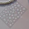 5D Laser Christmas Nail Stickers Crystal Diamond Nail Stickers Retro Gilded Snowflakes Self Adhesive Nail Art Decoration Sticker