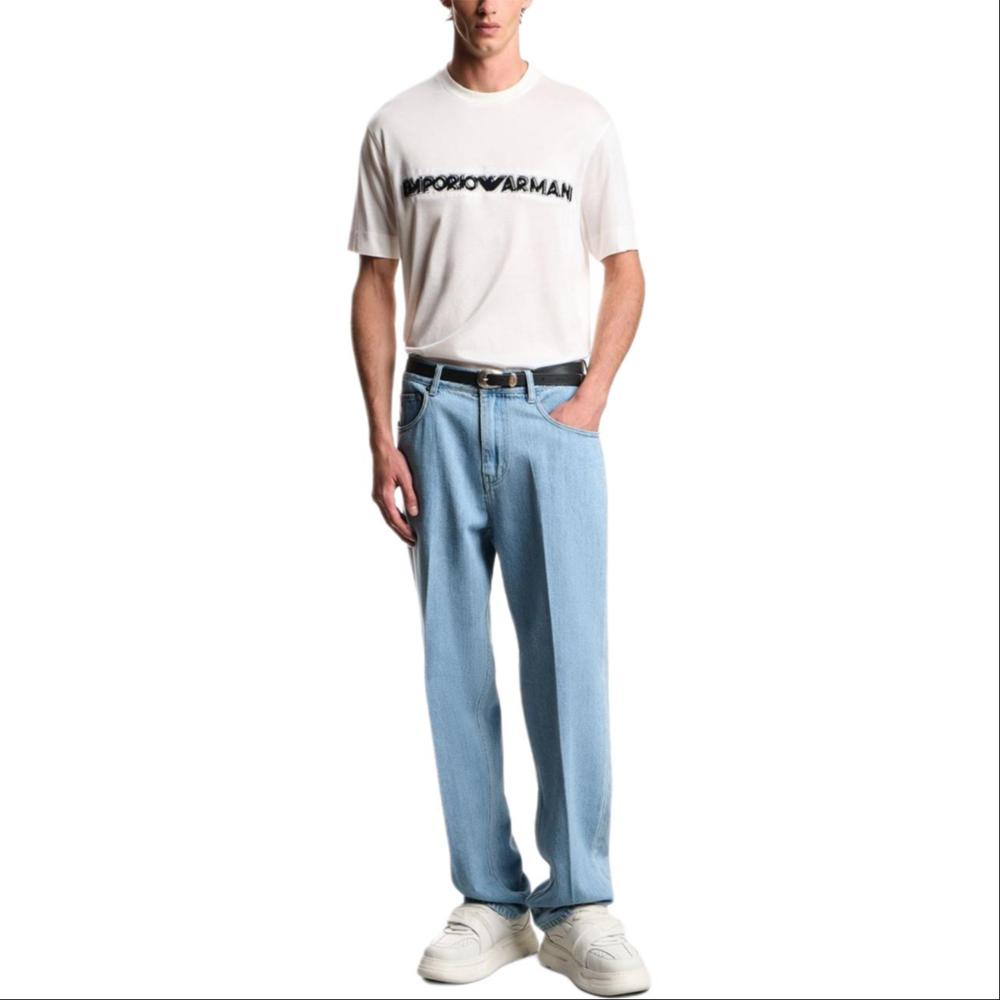 Emporio Armani Stretch Knit Crew Neck Slim Fit T-Shirt Men Tops EM004520-AF13747-U0003