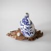 Jingdezhen Blue and White Porcelain Vase: Old-Fashioned Ceramics Inspired by the Forbidden City for Living Room Decor.