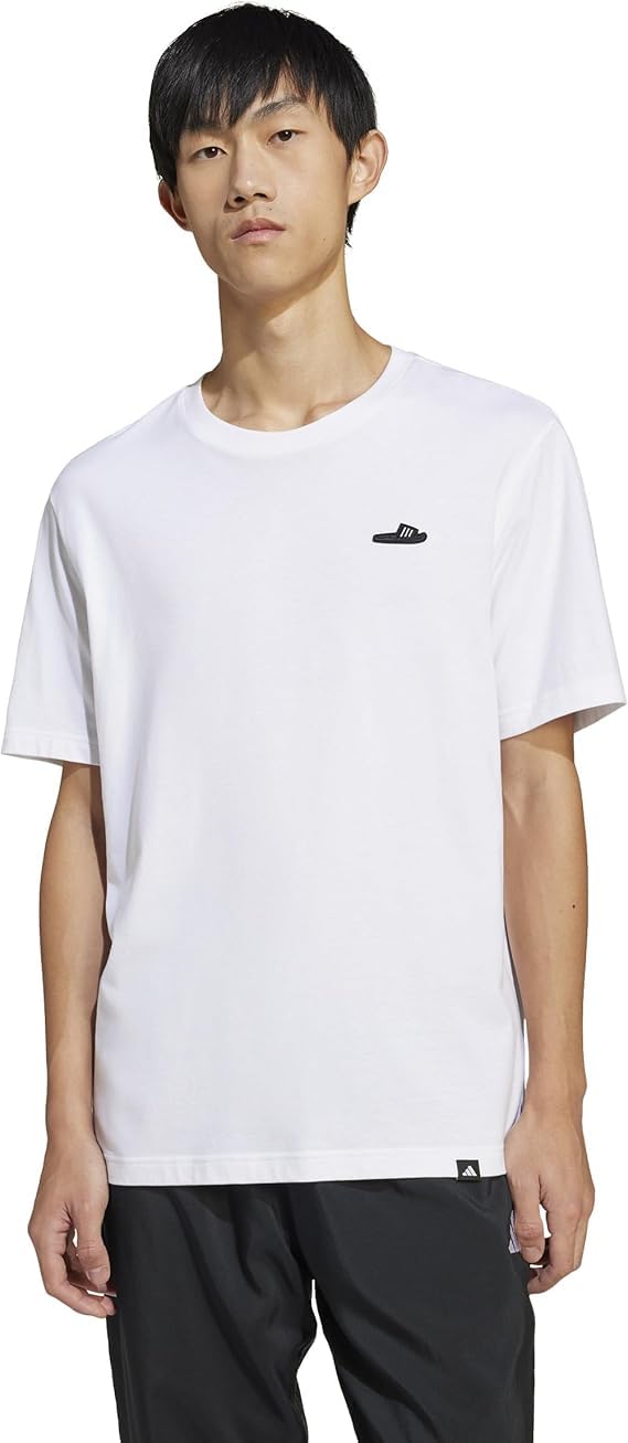 

Adidas Short Sleeve Lounge Sandal Graphic SLIDE Size 3XL Men s T-Shirt, T-Shirt, KPJ77-JJ4002, White, белый