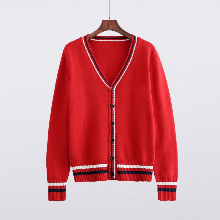 Women's Thickened JK Cardigan Sweater - Autumn/Winter Japanese College Style Embroidered Long Sleeve Knitwear