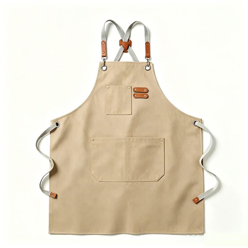 Waterproof & Oil-proof Wear-resistant Canvas Apron for Cross-border Trade