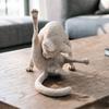 Licking Butt Cat Figurine Funny Resin Cat Statue Collectible Whimsical Kitty Ornament for Shelf Desk Decor Gift for Cat Lovers