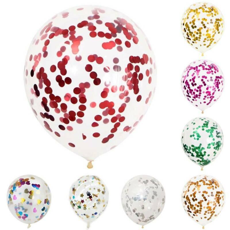 12 Inch Latex Foil Confetti Decoration Balloons Wedding Birthday Valentine Halloween Christmas Festival Events Party Supplies