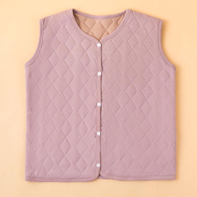 Women's Plus Size Velvet Fleece-lined Vest: Warm Sleeveless Jacket for Autumn/Winter School Uniform