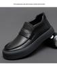 Fashion Black Dress Leather Shoes Personality Men's Loafers Party Wedding Business Shoes New Fashion Male Slip On Flats Simple Moccasins