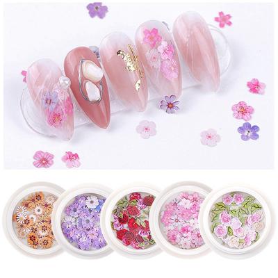 Slices Romantic Rose Daisy Flowers Nail Art Sequins Holographic Glitter Flakes Nail Paillettes