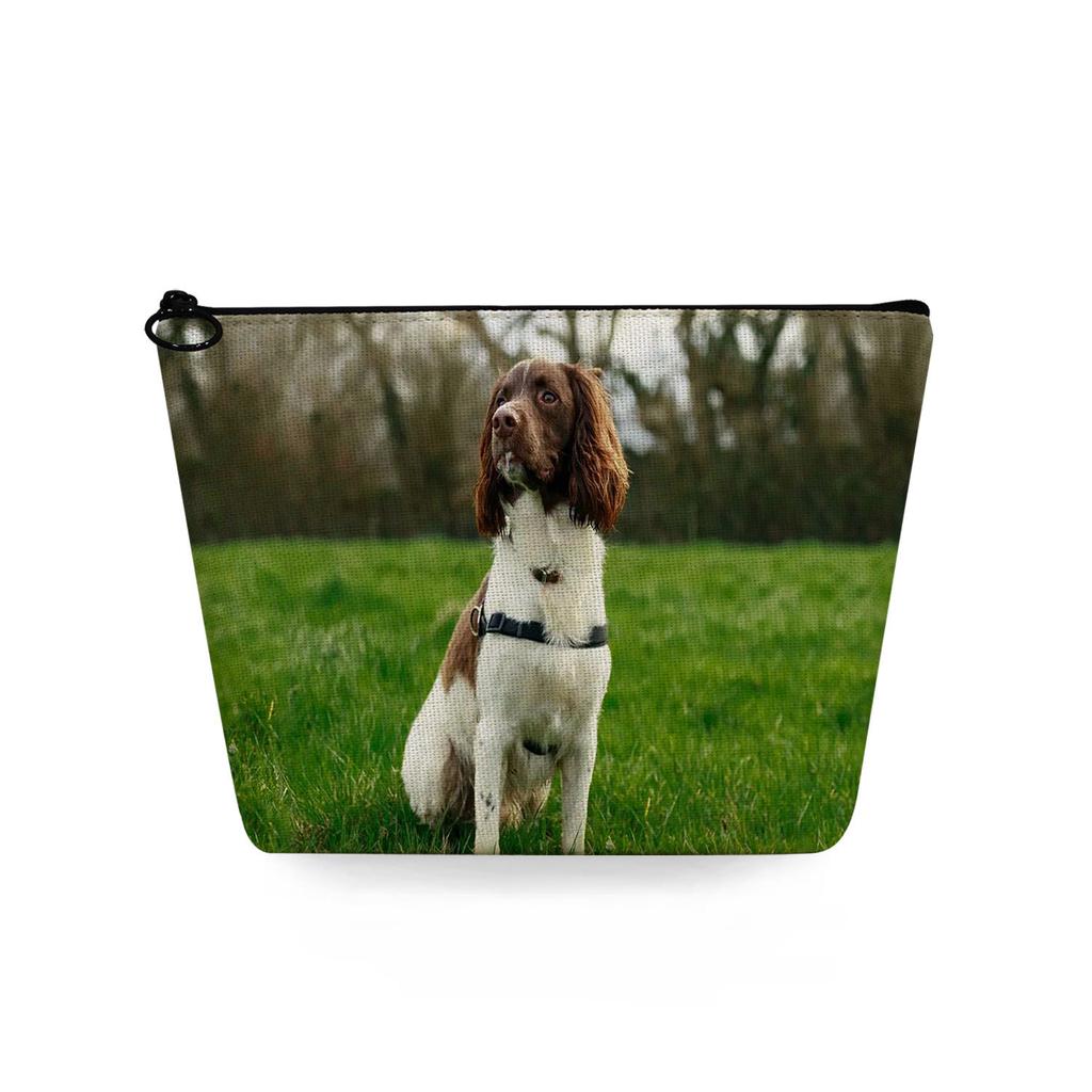 Women Dog Print Cosmetic Bag Toiletries Organize Travel Storage Case 6783