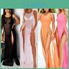 Sheer Mesh Long Womens Sexy Dress Ladies Bikini Cover Up Beach Sundress Solid Seethrough Long Dress Sleeveless Strap Dress