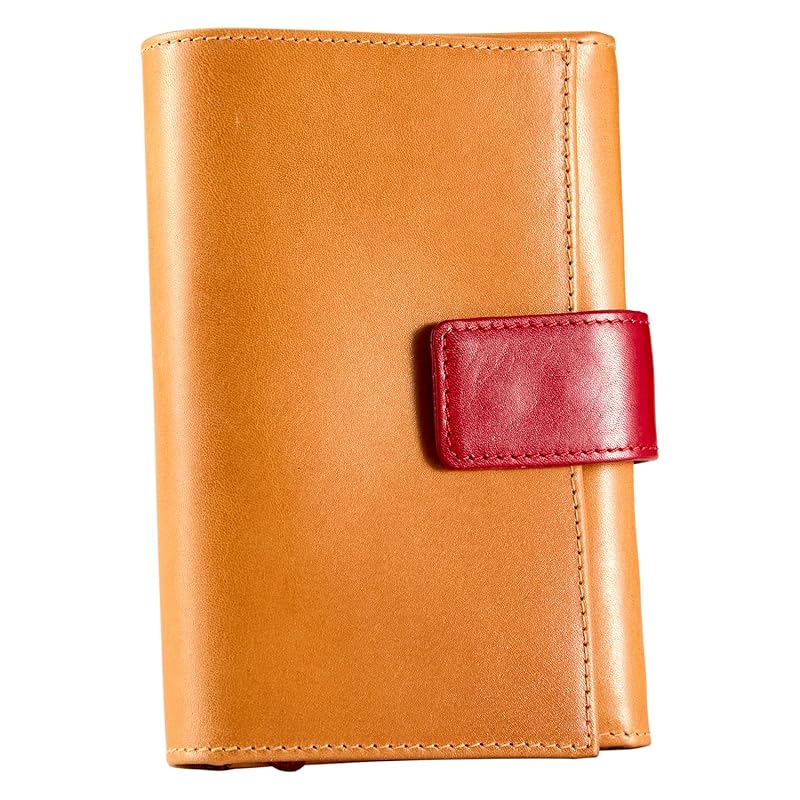 

[White House Cox] bifold wallet ES1113 men s NATURAL/RED [product]