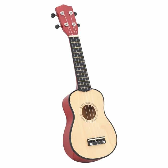 VidaXL Soprano Ukulele Set with Bag for Children Light Wood 21"