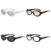 Style Oval Sunglasses With Uv400 Protection For Fashionable Summer Outings