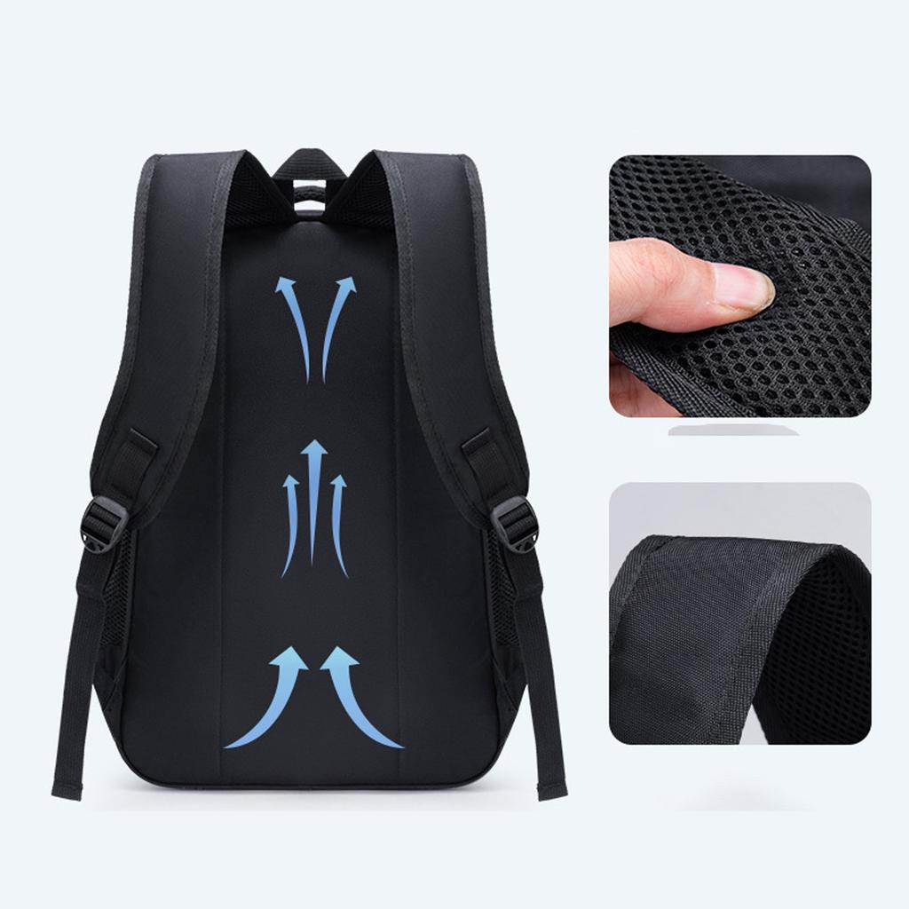 Versatile Backpack Trendy Washable Schoolbag Back To School Clothes Black Grey Blue Red School Student Backpack for Women Men