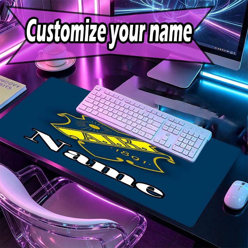 Custom Name Personalized AIK Fotboll Pattern Mousepad, Laptop PC Desk Mat, Decorative Desk Mat for Home Keyboard Pad Gift