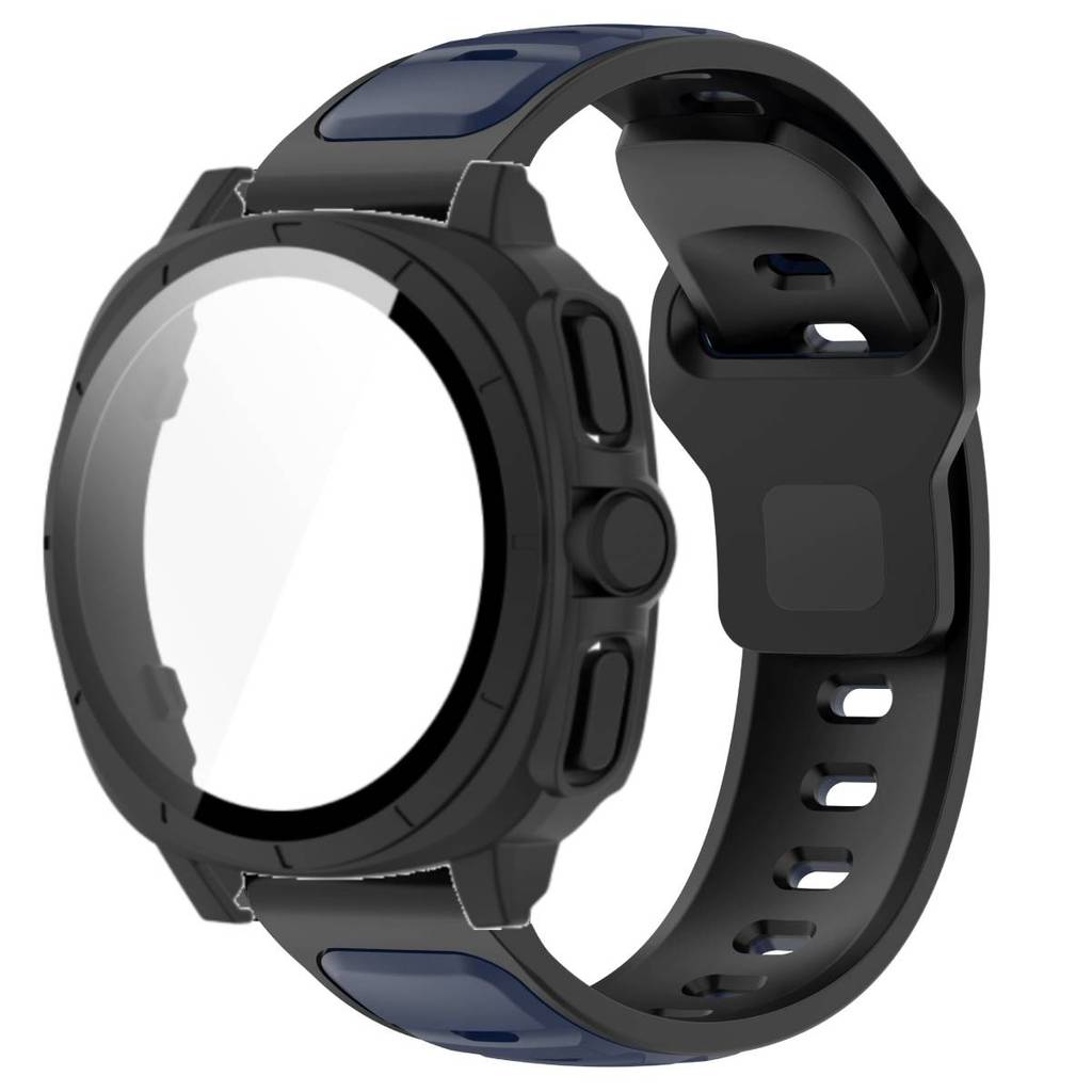 Silicone Band +Tempered Glass Case For Samsung Watch 7 40mm 44mm Strap Protector Cover For Samsung Galaxy Watch 7 44mm 40mm