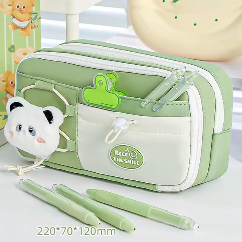 

Simplicity Pencil Case For Student Sweet Creative Design Solid Color Stationery Organizer Large Capacity Pen Bag School
