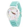 Korean Style Cute Student Quartz Watch with Colorful Numbers and Silicone Strap