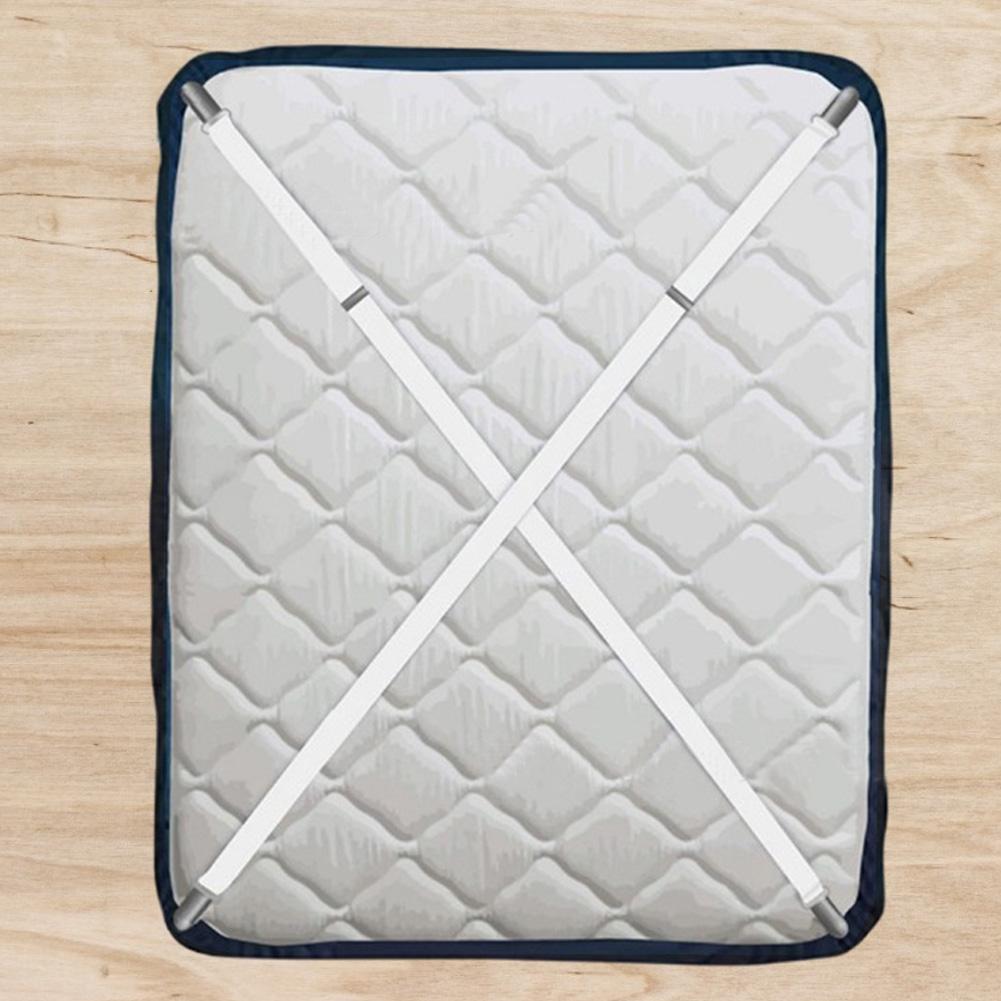 2PCS 90-180cm Bed Sheet Strap Clip   Fasteners   Mattress Holder (white)