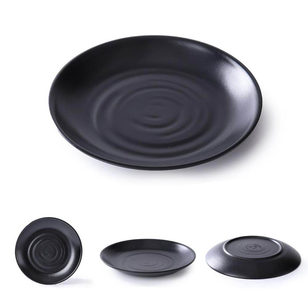 6pcs Imitation Porcelain Round Melamine Plate Japanese Style Salad Plate Sushi Dish Meal Dish  Sushi