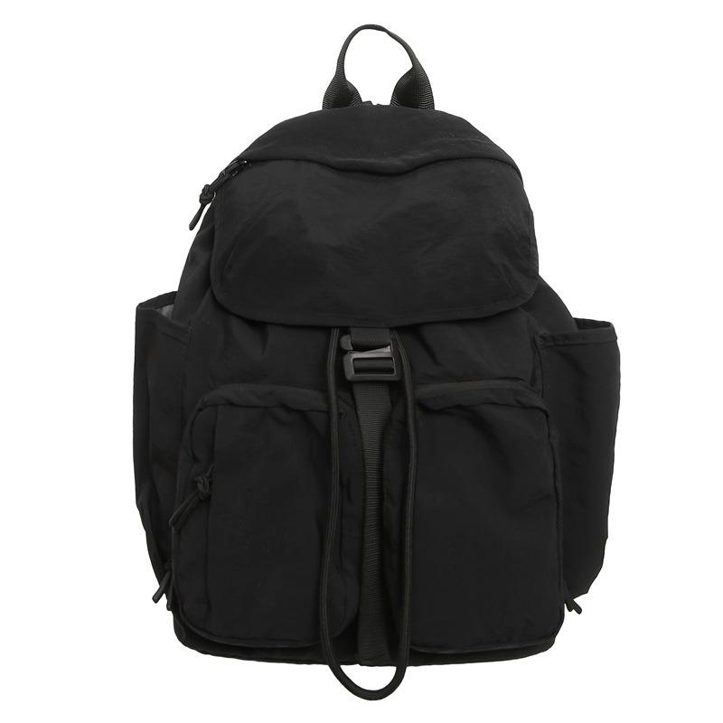 New high-value fresh and sweet backpack couple solid color simple mountaineering travel lightweight backpack