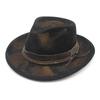 European and American New British Retro Old Black and Brown Top Hat Fashionable Wear Jazz Hat Imitation Felt Polyester Hat