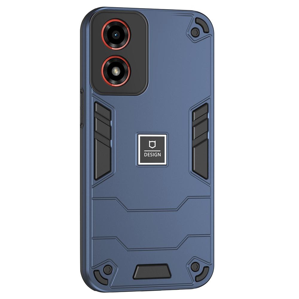 

For Motorola Moto G04 4G Case PC+TPU Drop-Proof Protective Phone Cover Navy Blue