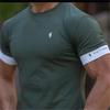 Maglietta Fitness Uomo Bodybuilding Maglietta Allenamento Top Abbigliamento Estivo Maglietta Palestra Uomo Maglietta Manica Corta Maglietta Casual Slim