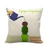 The Pattern Of The Watering Cactus Digital Printing Short Plush Pillow Covers For Car Sofa Office Cushion Cover Home Goods