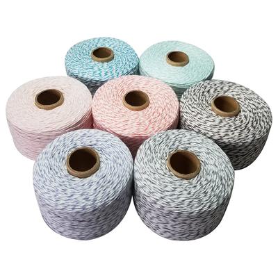 100% algodão 200m/rolo cabos finos fio colorido fio para pacote de presente artesanal diy