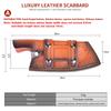 High-grade Chef Knife Sheath Cowhide Leather Knife Cover Cleaver Butcher Blade Guard Protect Case Steak/Boning Knife Pocket