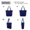 [Kaorimura] Simple Ribbon Tote Bag, Large, Satin Ribbon, Casual, Sub-Bag, Gusseted, 42 x 38 x 13 cm, 14 L Capacity, Navy Blue, [srtb-L-05]