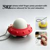 Tactile Fidget Toy 3D Printed UFO Decompression Toy, Creative Flying Saucer Pendant with Metal Bead Chain for Stress Relief, Anxiety Sensory Kids