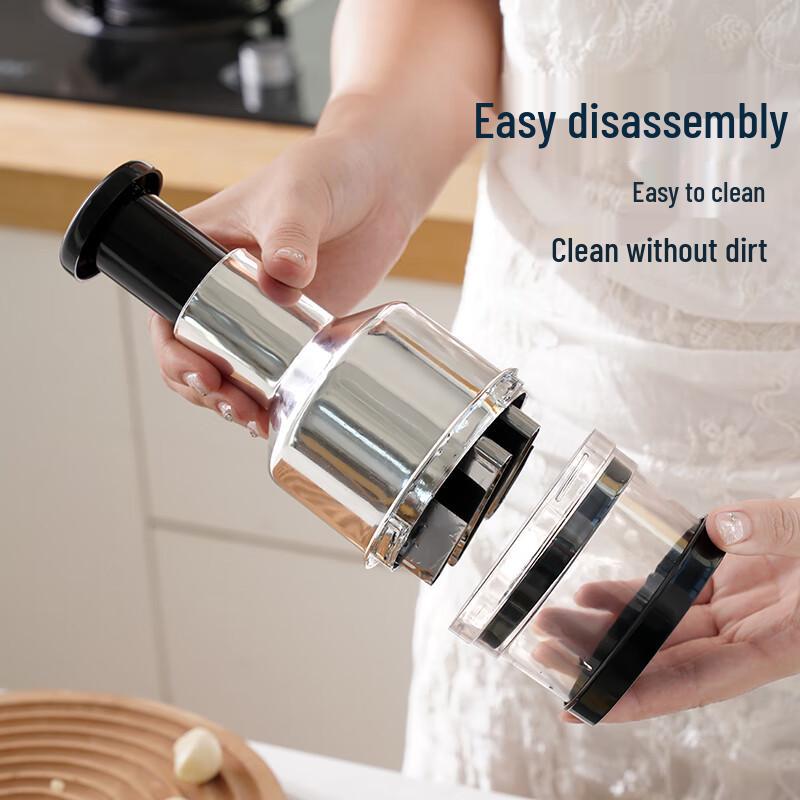 Manual Press-and-Chop Garlic Chopper