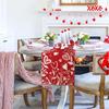 Valentine’s Day Red Heart Love Plant Table Runner 13x72 Inch , Holiday Kitchen Dining Tabletop Runners for Home Indoor Farmhouse Decoration
