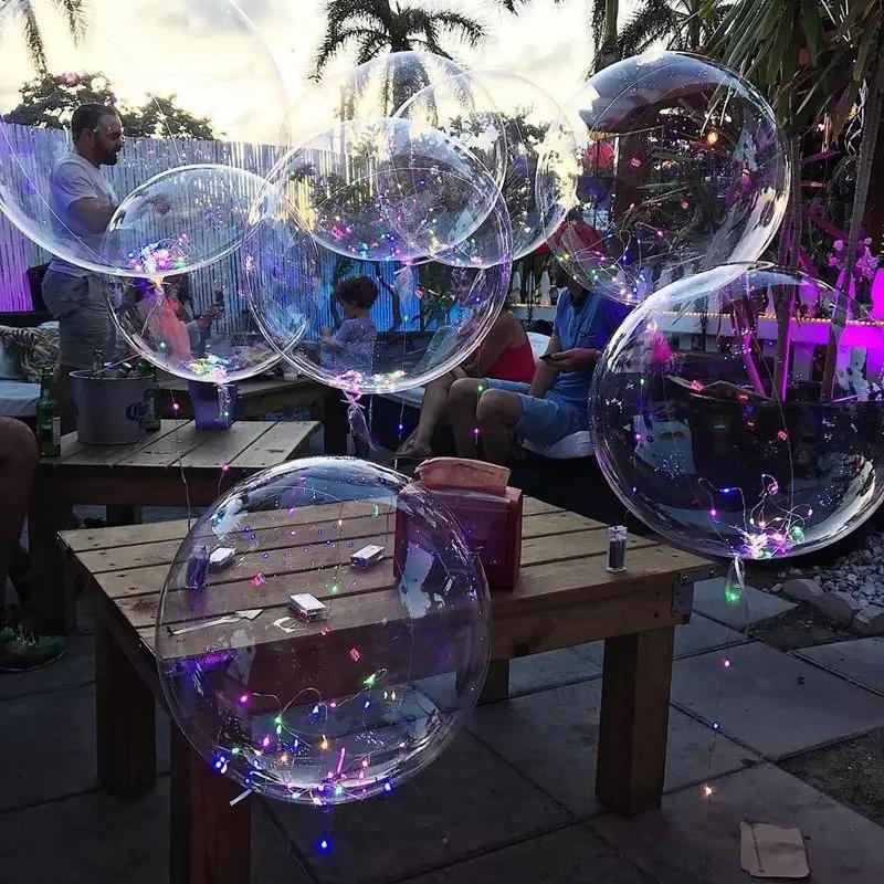 5/10pcs 18-24inch Transparent Bobo Bubble Balloon Clear Inflatable Air Helium Globos Wedding Birthday Party Decoration