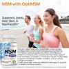 Pslalae contains MSM supplements to support joint health, boost the immune system, has antioxidant properties, and is non-GMO.