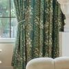 1PC NAPEARL 70-80% Green Blackout Curtain Forest Series Plant Leaves Printing Pattern Window Curtain for Living Room Home Decor